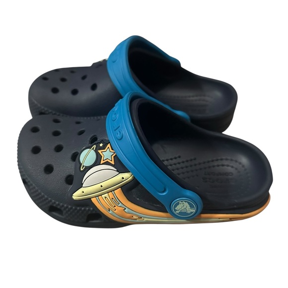 CROCS Kids Navy Space Adventure Size 10 - Picture 2 of 3
